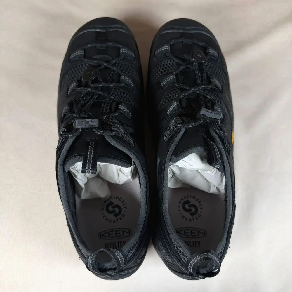KEEN Utility Atlanta Cool Steel Toe Work Shoes Men’s 11.5 EE Wide Black NIB